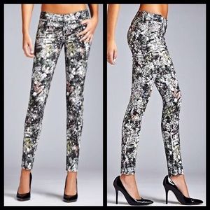 Guess Kate jewel gem print skinny jeans